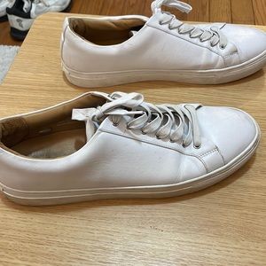 Size 13 Thursday brand white leather shoes